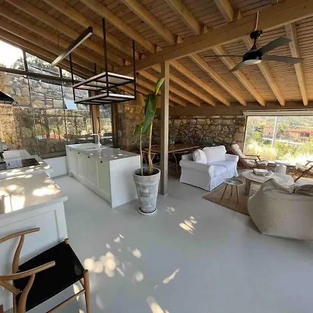 Air-conditioned Modern Stone House With Sea And Nature Views